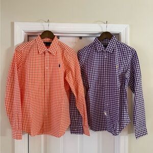 Ralph Lauren gingham button up (selling both together).
